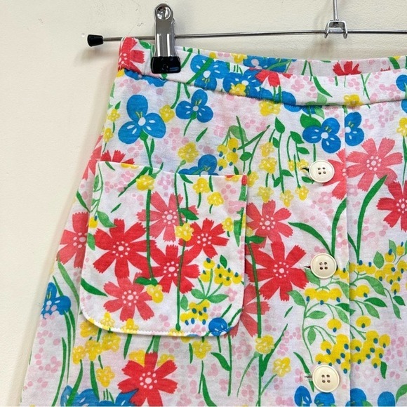 Vintage Haymaker Floral Button Down Skirt Skort w/ Shorts Made in USA, Size S - Picture 6 of 11